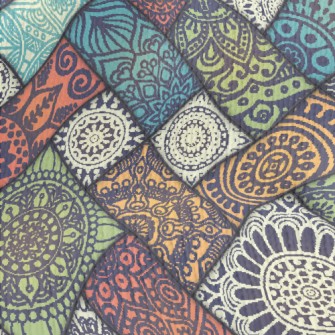 Combination Block Damask Stretch Jersey