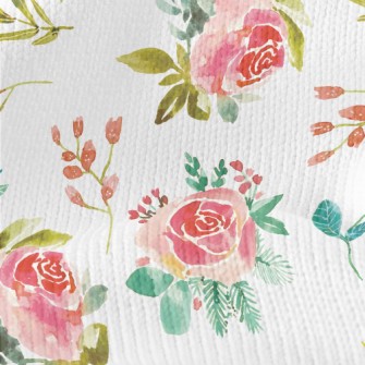 Watercolor Rubbing Rose Stretch Jersey