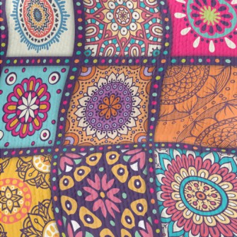 Lattice Wheal Flower Stretch Jersey