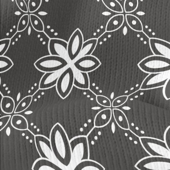 Dark Color Group Flowers Stretch Jersey