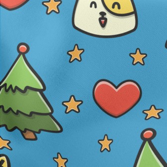 Dogs Have A Happy Christmas Lightweight Cotton Poplin
