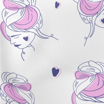 Loving Woman With Updo Hair Lightweight Cotton Poplin