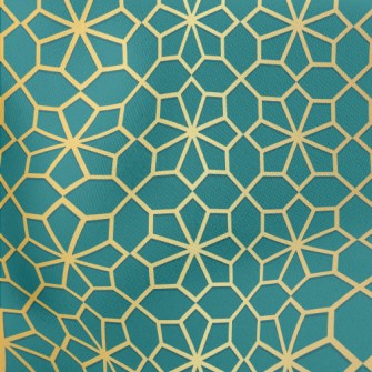 Gold-edged Flowers Lightweight Cotton Poplin