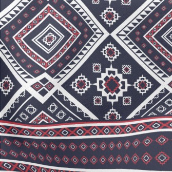 National Style Rhombus Lightweight Cotton Poplin