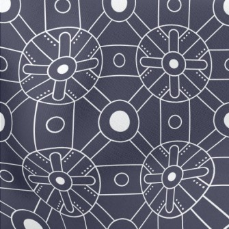 Deformed Square Circle Lightweight Cotton Poplin