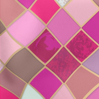 Pink Mosaic Lightweight Cotton Poplin