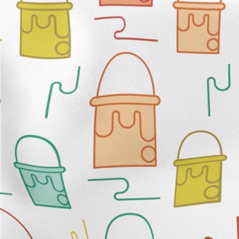 Cute Paint Bucket Lightweight Cotton Poplin
