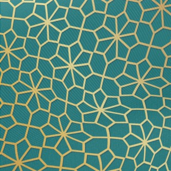 Gold-edged Flowers Midweight Cotton Poplin