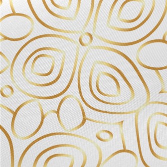 Gold Edge Floral Lines Midweight Cotton Poplin