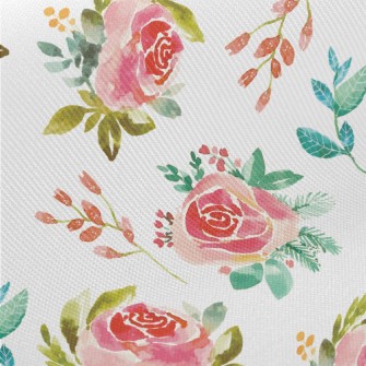 Watercolor Rubbing Rose Midweight Cotton Poplin