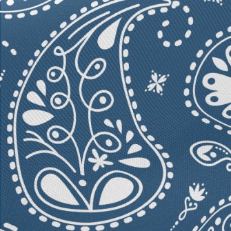 Classic Style Paisley Flower Midweight Cotton Poplin