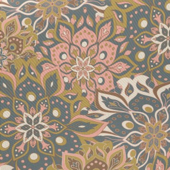 Mysterious Dark Flower Midweight Cotton Poplin