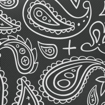 Simple Cute Paisley Flower Midweight Cotton Poplin