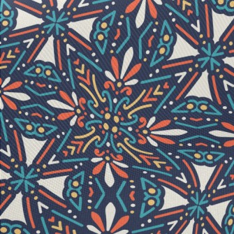 Kaleidoscope Of Flowers Midweight Cotton Poplin