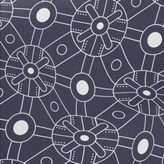 Deformed Square Circle Midweight Cotton Poplin