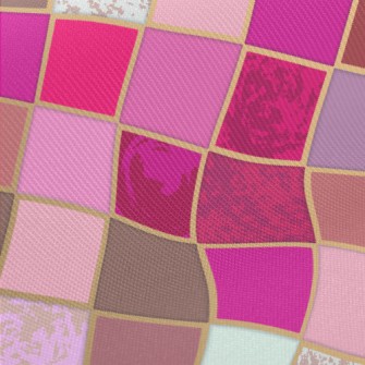 Pink Mosaic Midweight Cotton Poplin