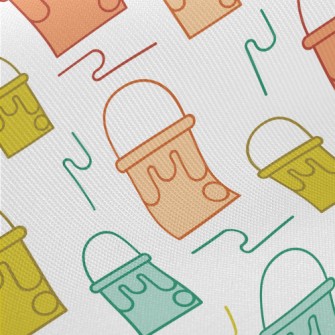 Cute Paint Bucket Midweight Cotton Poplin