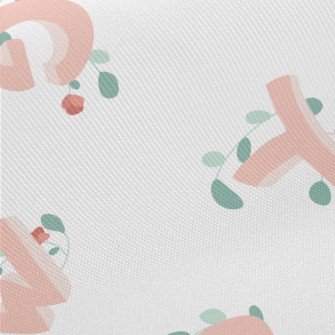 Uppercase English Letters Midweight Cotton Poplin