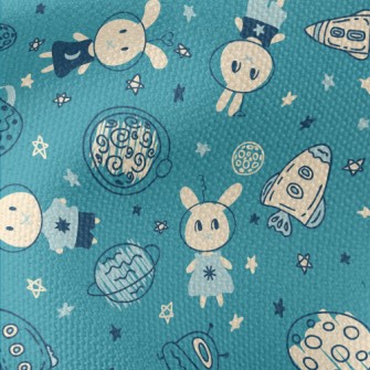 Hand Drawn Rabbit In Space Waterproof Canvas