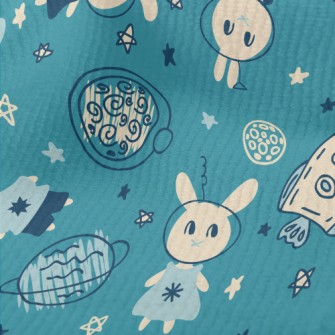 Hand Drawn Rabbit In Space Terry