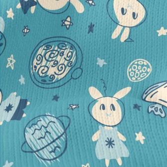 Hand Drawn Rabbit In Space Stretch Jersey