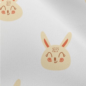 Hand Drawn Cute Blush Rabbit Chiffon