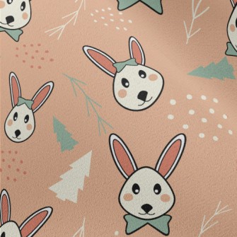 Rabbit And Christmas Tree Chiffon