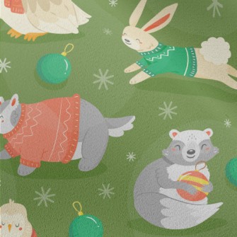 Christmas Party Animals Chiffon