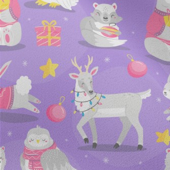 Cute Animals Opening Gifts Chiffon