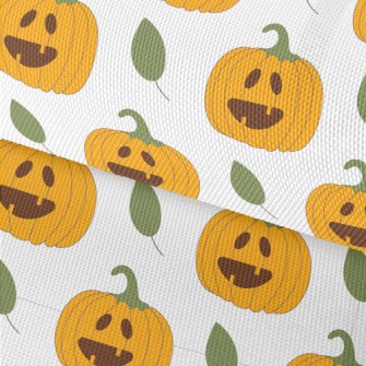 Carved Pumpkin With Leaves Waterproof Oxford