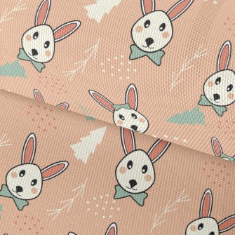 Rabbit And Christmas Tree Waterproof Oxford