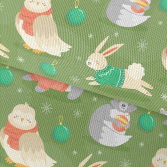 Christmas Party Animals Waterproof Oxford