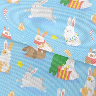 Bunny Christmas Party Waterproof Oxford