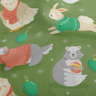 Christmas Party Animals Athletic Mesh Flat Back