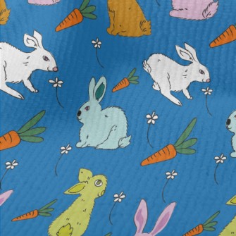 Hand Drawn Rabbit And Carrot D Terry