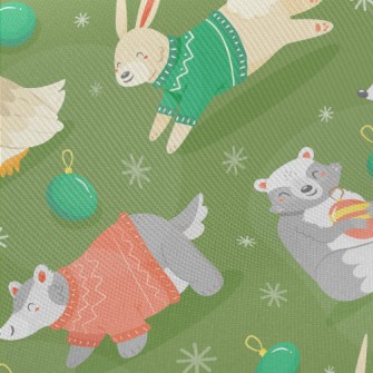 Christmas Party Animals Twill