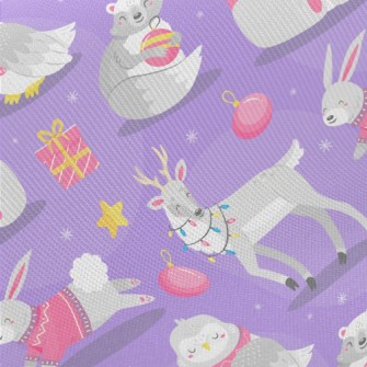 Cute Animals Opening Gifts Twill