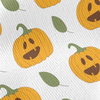 Carved Pumpkin With Leaves Standard Corduroy