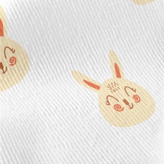 Hand Drawn Cute Blush Rabbit Standard Corduroy
