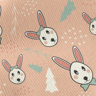 Rabbit And Christmas Tree Standard Corduroy