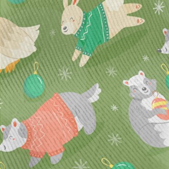 Christmas Party Animals Standard Corduroy