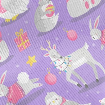 Cute Animals Opening Gifts Standard Corduroy