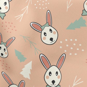 Rabbit And Christmas Tree Stretch Ponte