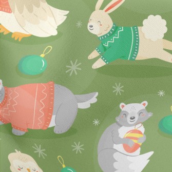 Christmas Party Animals Stretch Ponte