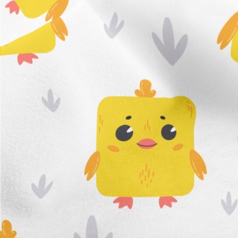 Yellow Cube Chicken Micro Fleece