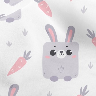 Cute Cube Rabbit Micro Fleece