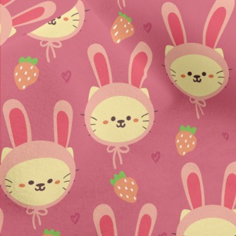 Cat In Rabbit Ear Hat Micro Fleece