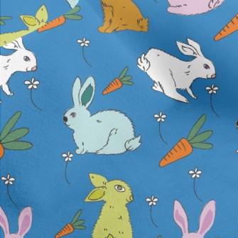 Hand Drawn Rabbit And Carrot D Micro Fleece