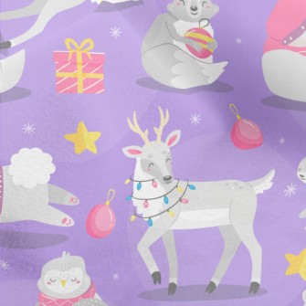 Cute Animals Opening Gifts Micro Fleece