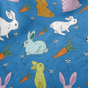 Hand Drawn Rabbit And Carrot D Minky